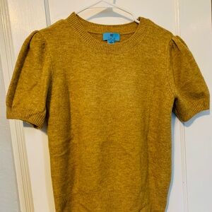 CeCe Golden Camel Knit Top